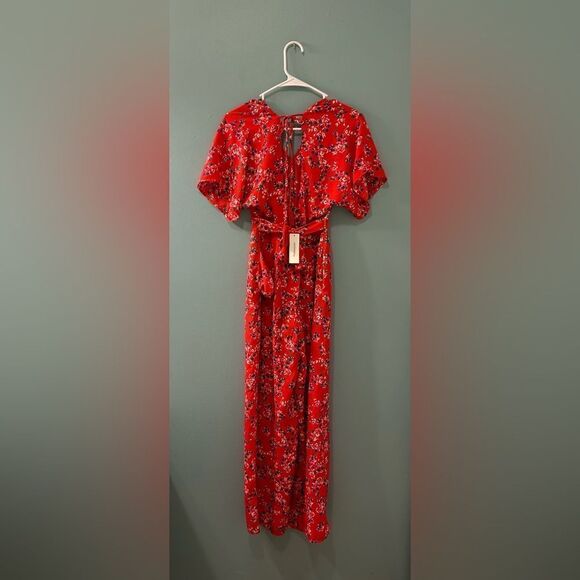 NWT … MIAMI “Size: XXS” Red Floral Jumpsuit - Picture 4 of 7